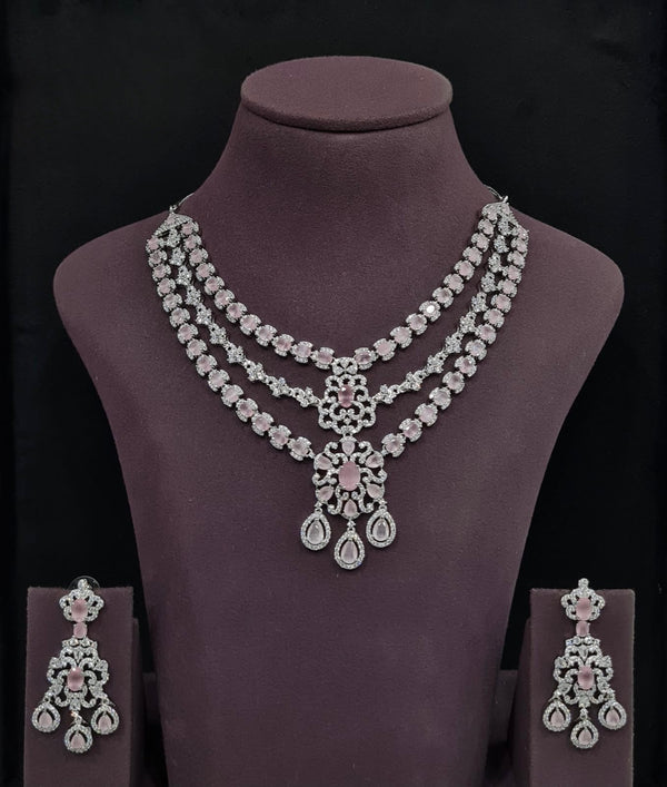 Cz Necklace 11113 - KRISHNA'S SWETA JEWELLERY