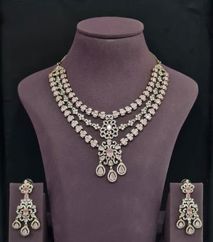 Cz Necklace 11113 - KRISHNA'S SWETA JEWELLERY