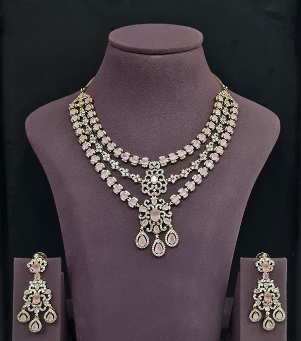 Cz Necklace 11113 - KRISHNA'S SWETA JEWELLERY