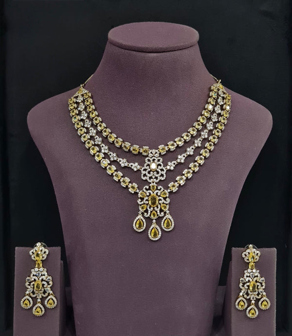 Cz Necklace 11113 - KRISHNA'S SWETA JEWELLERY