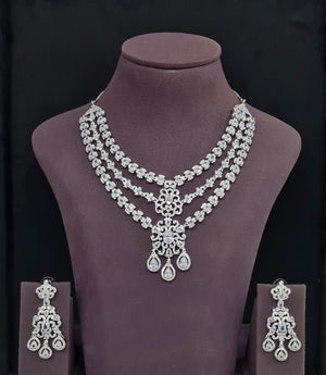 Cz Necklace 11113 - KRISHNA'S SWETA JEWELLERY