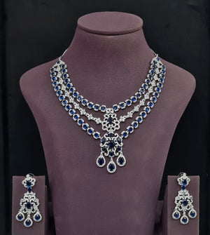 Cz Necklace 11113 - KRISHNA'S SWETA JEWELLERY