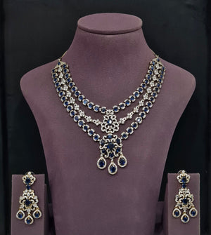 Cz Necklace 11113 - KRISHNA'S SWETA JEWELLERY