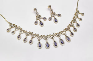 Cz Necklace 11114 - KRISHNA'S SWETA JEWELLERY