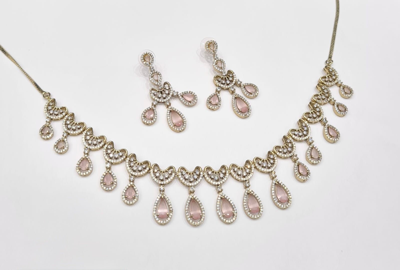 Cz Necklace 11114 - KRISHNA'S SWETA JEWELLERY