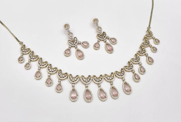 Cz Necklace 11114 - KRISHNA'S SWETA JEWELLERY