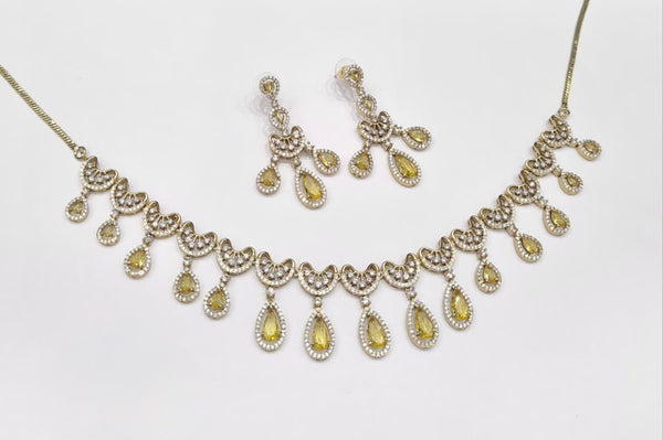 Cz Necklace 11114 - KRISHNA'S SWETA JEWELLERY