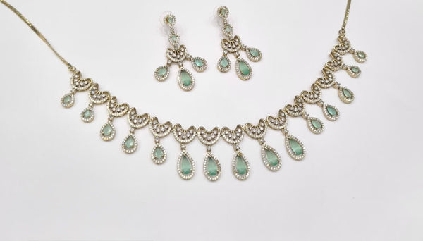 Cz Necklace 11114 - KRISHNA'S SWETA JEWELLERY