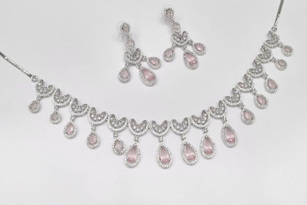 Cz Necklace 11114 - KRISHNA'S SWETA JEWELLERY