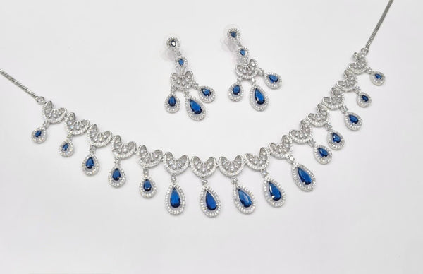 Cz Necklace 11114 - KRISHNA'S SWETA JEWELLERY