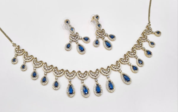 Cz Necklace 11114 - KRISHNA'S SWETA JEWELLERY