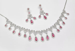 Cz Necklace 11114 - KRISHNA'S SWETA JEWELLERY