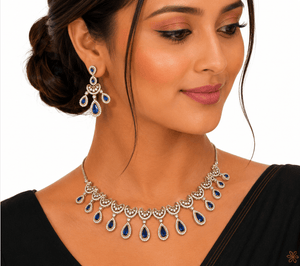 Cz Necklace 11114 - KRISHNA'S SWETA JEWELLERY