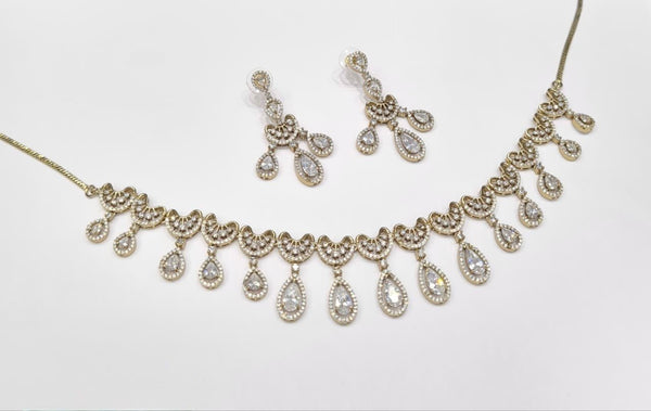 Cz Necklace 11114 - KRISHNA'S SWETA JEWELLERY