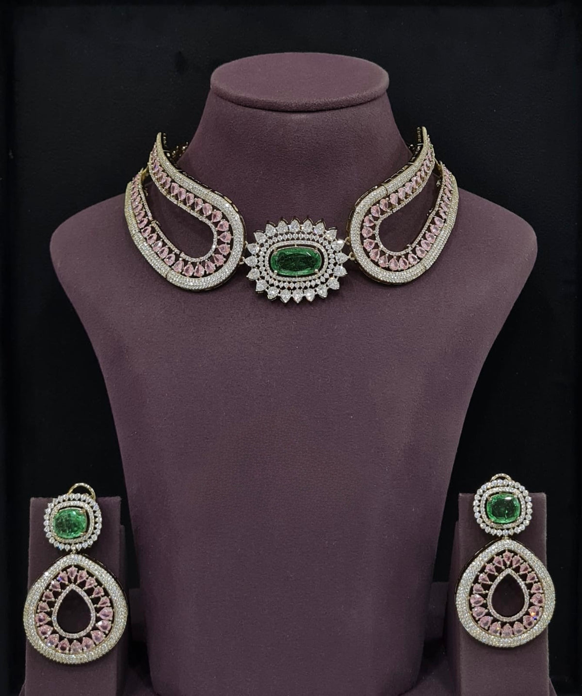 Cz Necklace 11115 - KRISHNA'S SWETA JEWELLERY