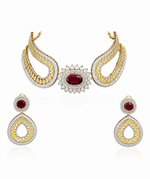 Cz Necklace 11115 - KRISHNA'S SWETA JEWELLERY