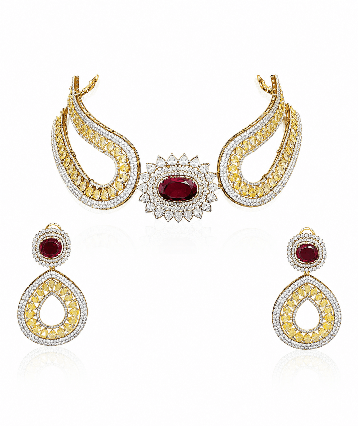 Cz Necklace 11115 - KRISHNA'S SWETA JEWELLERY