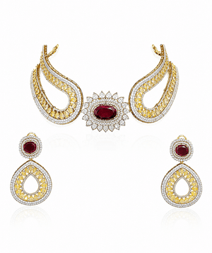 Cz Necklace 11115 - KRISHNA'S SWETA JEWELLERY