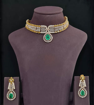 Cz Necklace 11204 - KRISHNA'S SWETA JEWELLERY