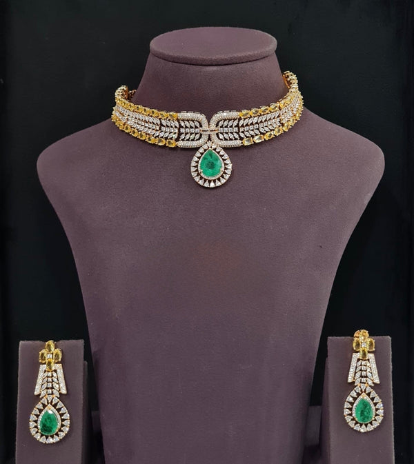 Cz Necklace 11204 - KRISHNA'S SWETA JEWELLERY