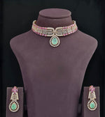 Cz Necklace 11204 - KRISHNA'S SWETA JEWELLERY