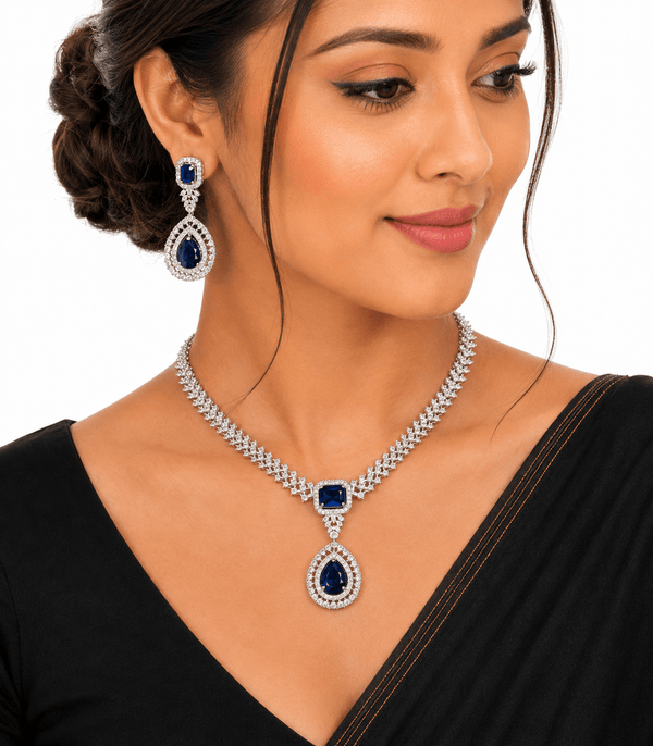 Cz Necklace 11342 - KRISHNA'S SWETA JEWELLERY