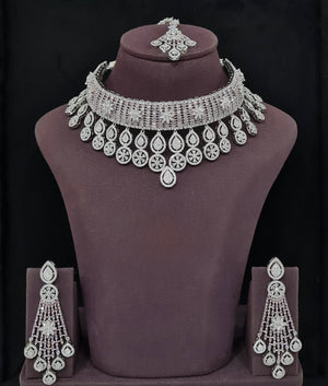 Cz Necklace 11406 - KRISHNA'S SWETA JEWELLERY
