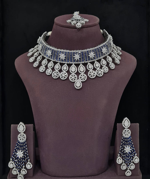 Cz Necklace 11406 - KRISHNA'S SWETA JEWELLERY