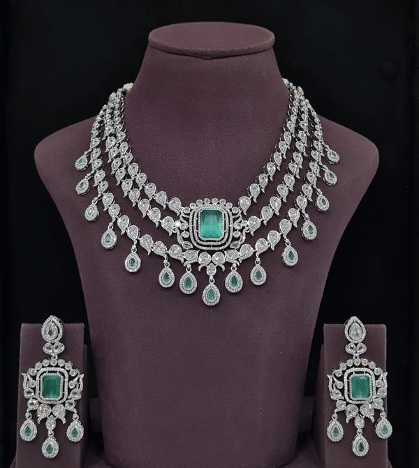 Cz Necklace 11425 - KRISHNA'S SWETA JEWELLERY