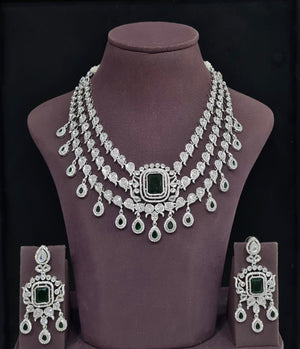 Cz Necklace 11425 - KRISHNA'S SWETA JEWELLERY