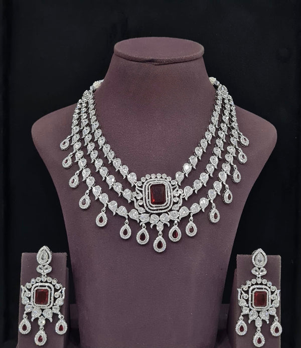 Cz Necklace 11425 - KRISHNA'S SWETA JEWELLERY