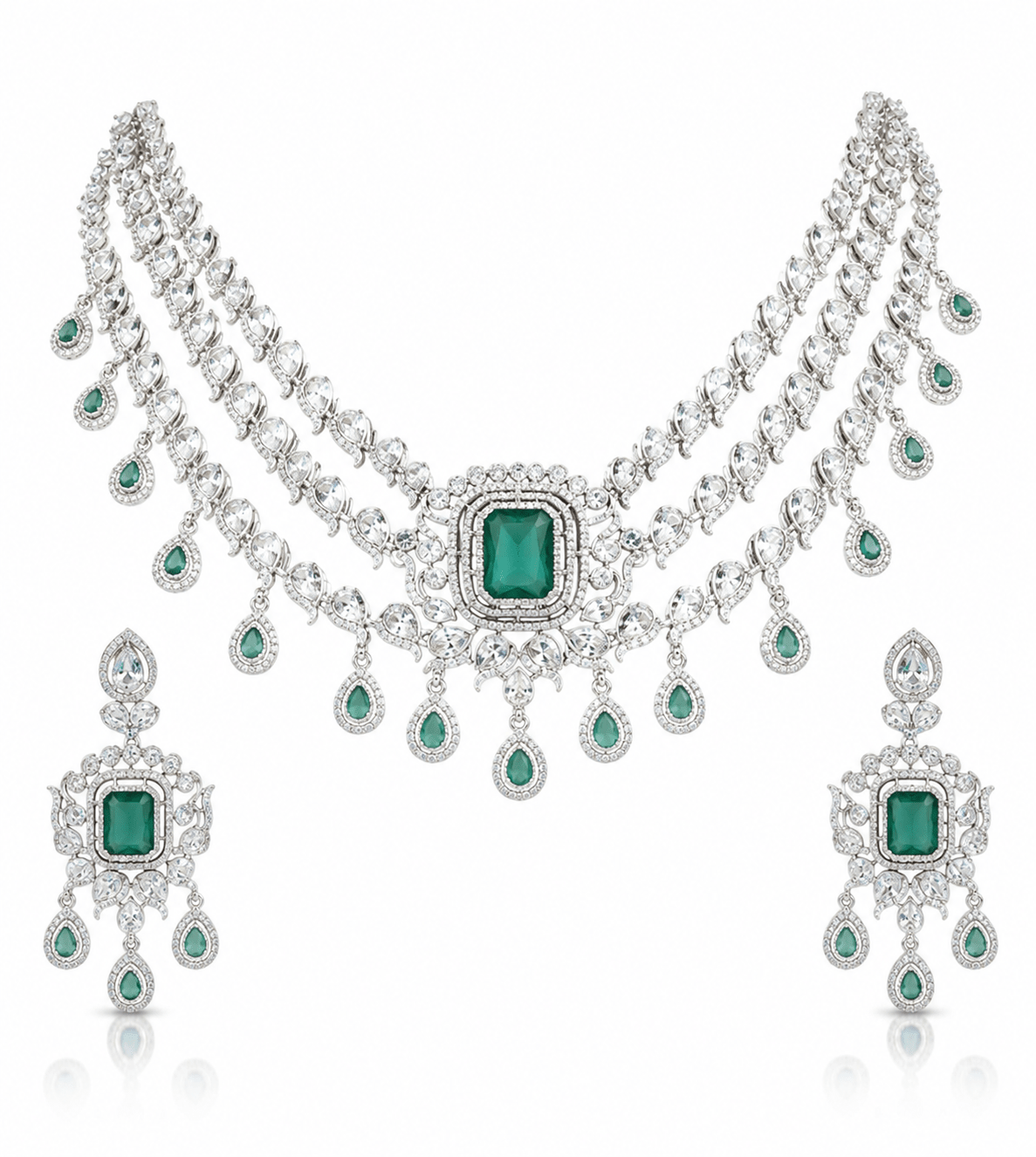Cz Necklace 11425 - KRISHNA'S SWETA JEWELLERY