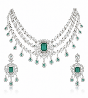 Cz Necklace 11425 - KRISHNA'S SWETA JEWELLERY