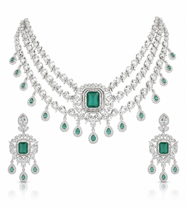 Cz Necklace 11425 - KRISHNA'S SWETA JEWELLERY