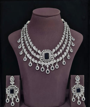 Cz Necklace 11425 - KRISHNA'S SWETA JEWELLERY