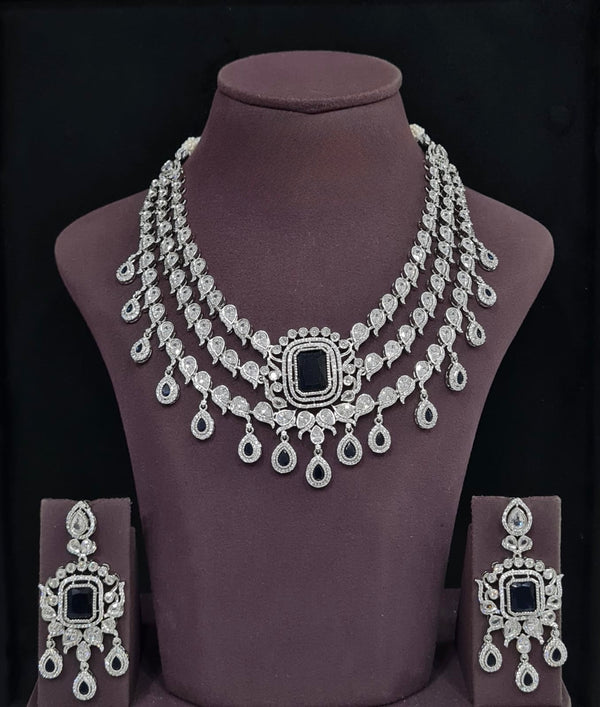 Cz Necklace 11425 - KRISHNA'S SWETA JEWELLERY