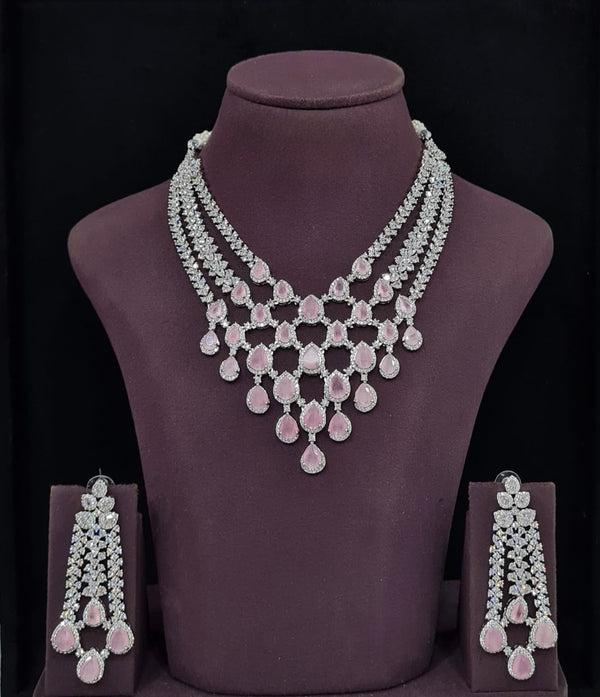 Cz Necklace 11426 - KRISHNA'S SWETA JEWELLERY