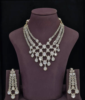 Cz Necklace 11426 - KRISHNA'S SWETA JEWELLERY