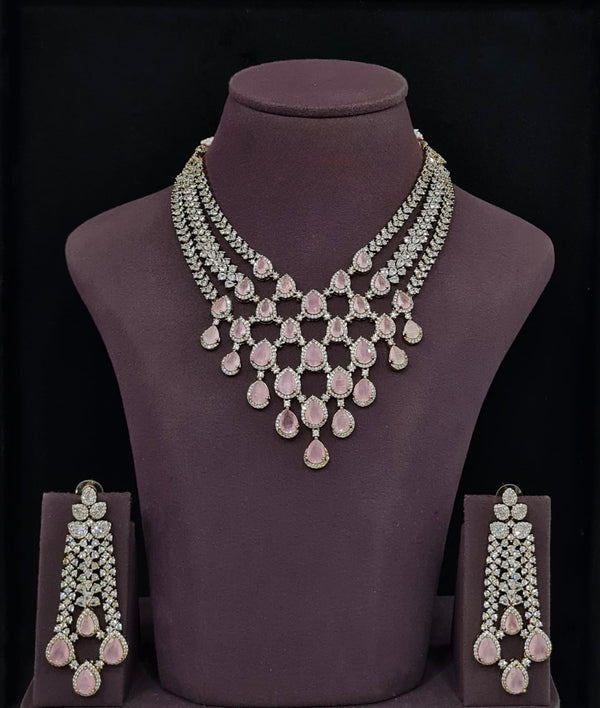 Cz Necklace 11426 - KRISHNA'S SWETA JEWELLERY