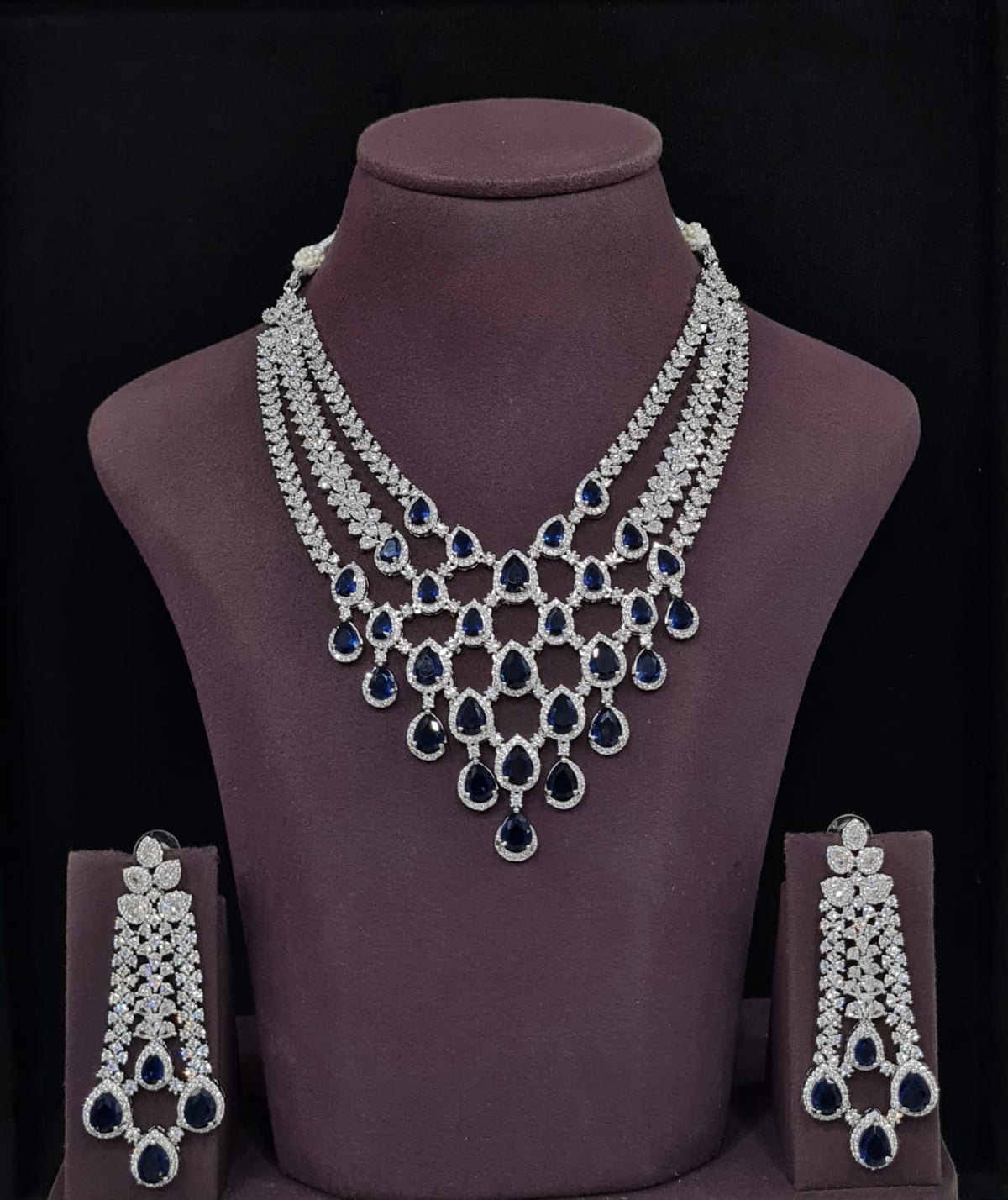 Cz Necklace 11426 - KRISHNA'S SWETA JEWELLERY
