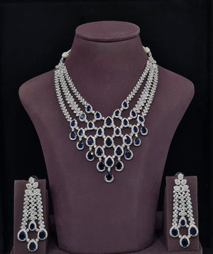 Cz Necklace 11426 - KRISHNA'S SWETA JEWELLERY