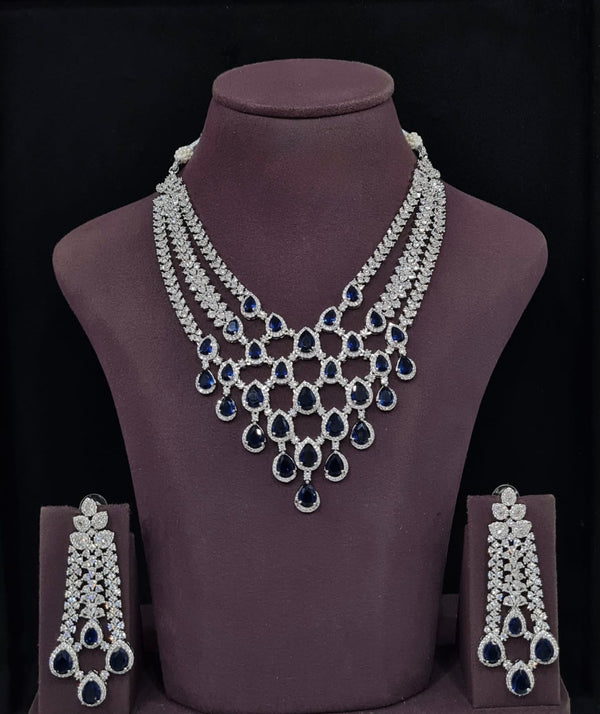 Cz Necklace 11426 - KRISHNA'S SWETA JEWELLERY
