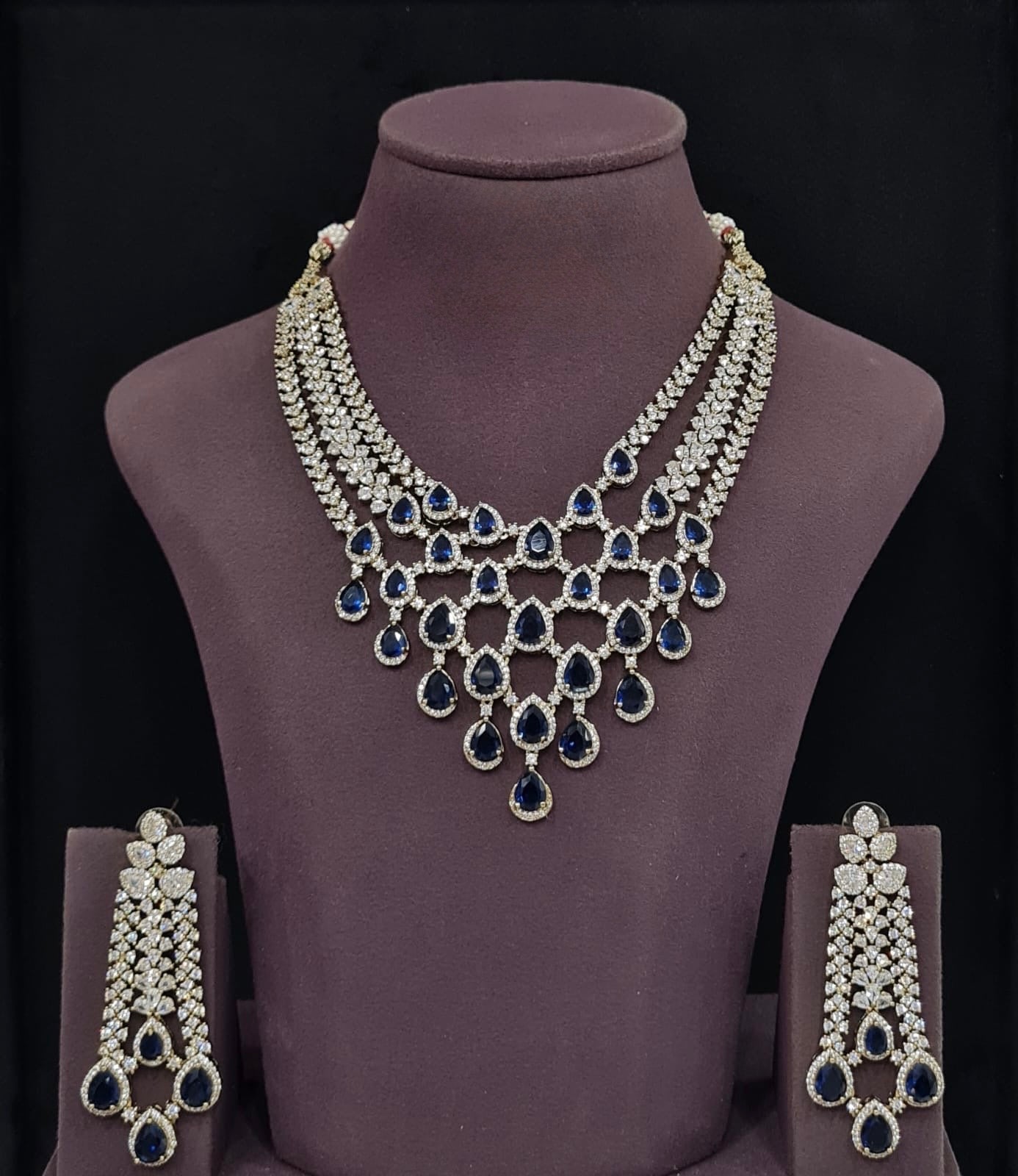 Cz Necklace 11426 - KRISHNA'S SWETA JEWELLERY