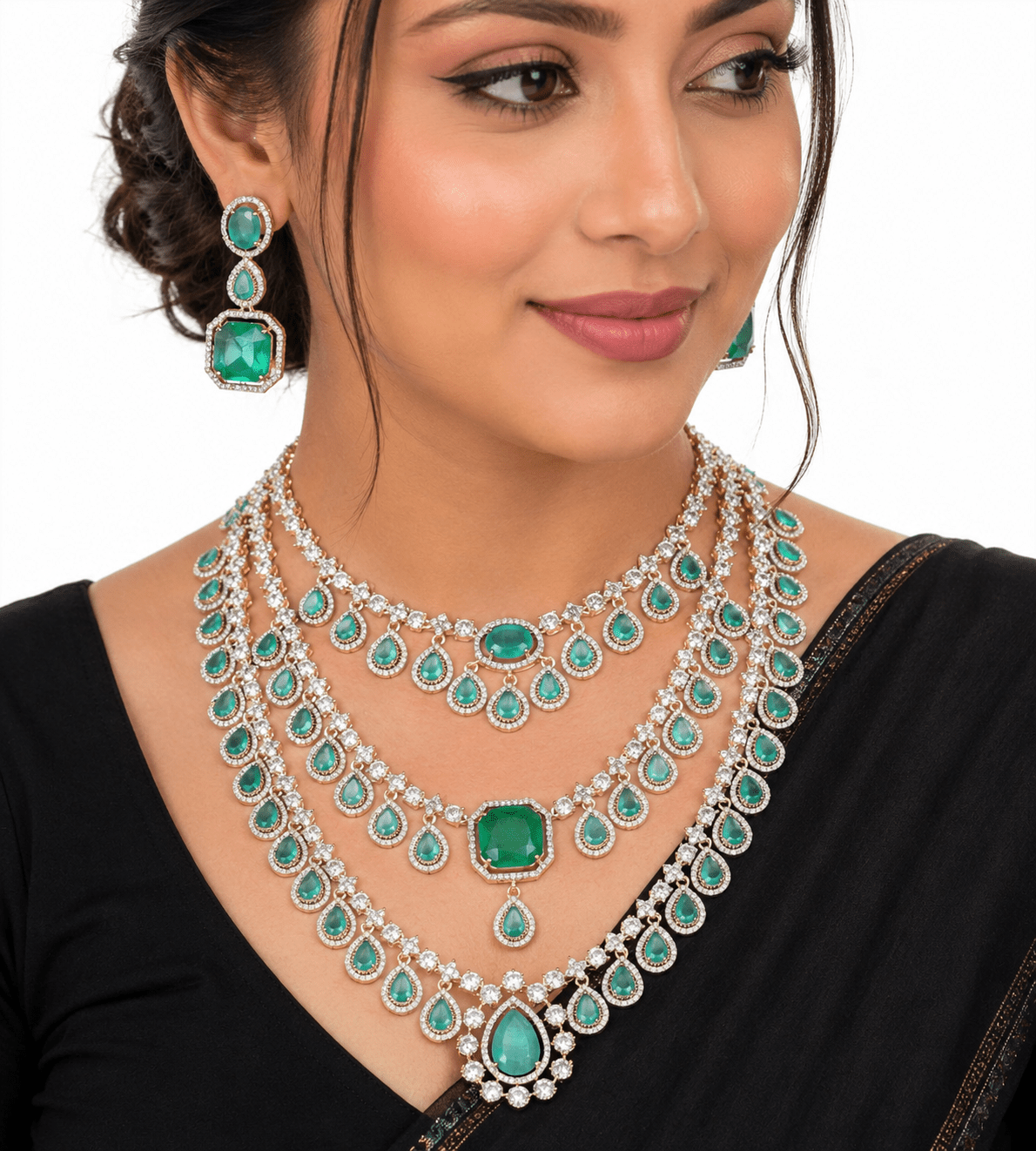 Cz Necklace 11427 - KRISHNA'S SWETA JEWELLERY
