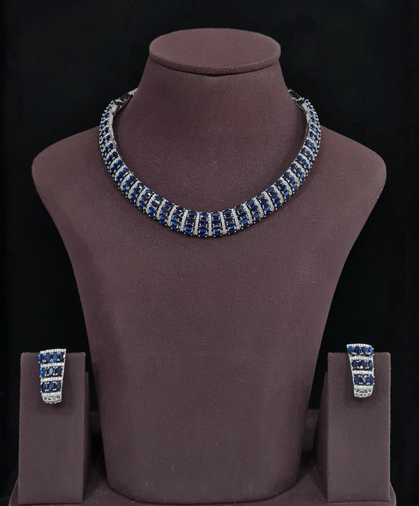Cz Necklace 11612 - KRISHNA'S SWETA JEWELLERY