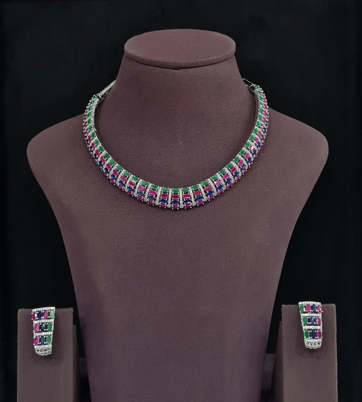Cz Necklace 11612 - KRISHNA'S SWETA JEWELLERY