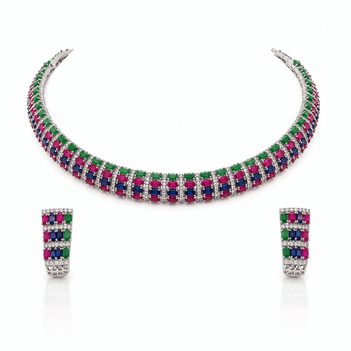 Cz Necklace 11612 - KRISHNA'S SWETA JEWELLERY