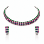 Cz Necklace 11612 - KRISHNA'S SWETA JEWELLERY
