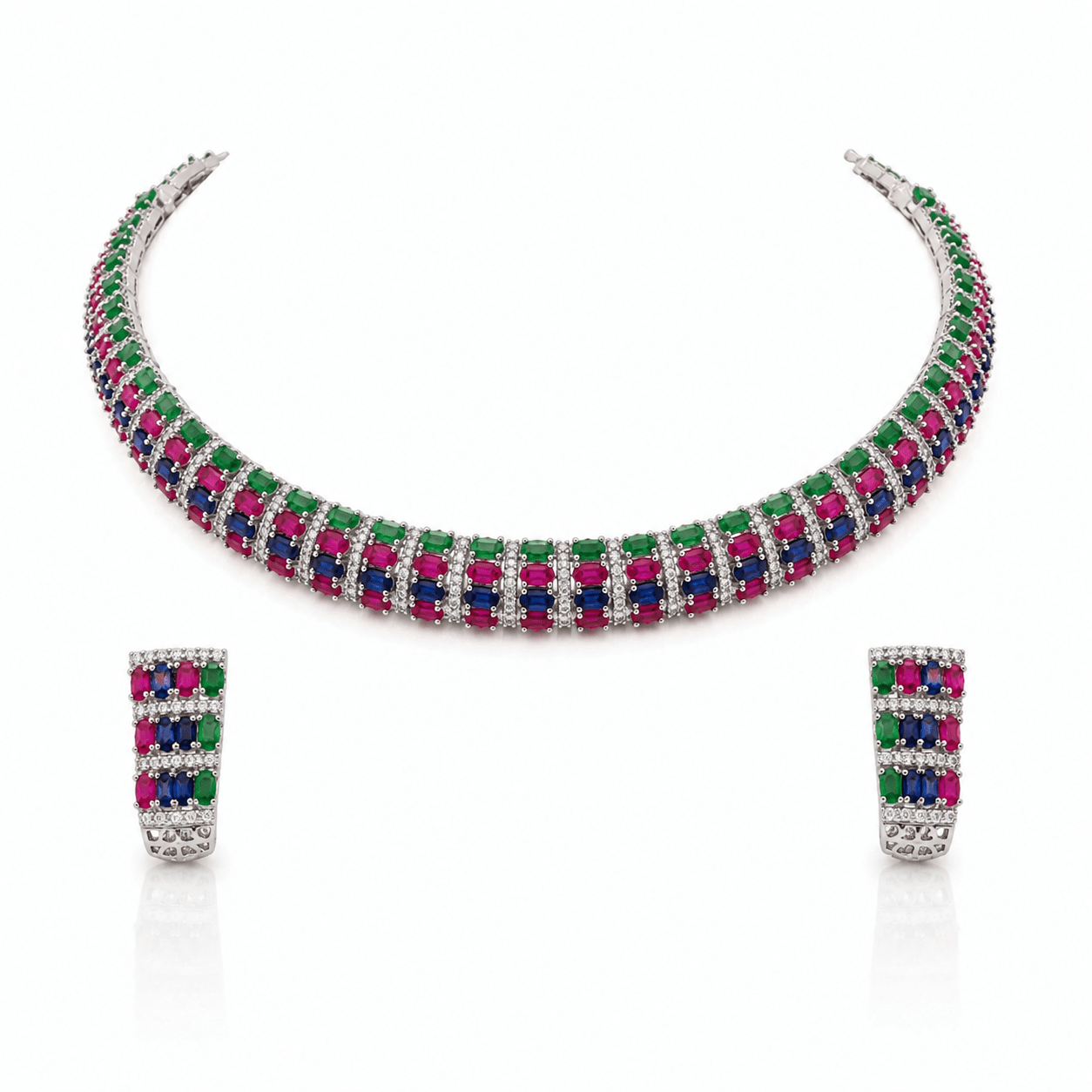 Cz Necklace 11612 - KRISHNA'S SWETA JEWELLERY