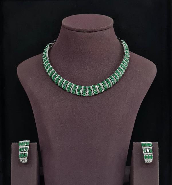 Cz Necklace 11612 - KRISHNA'S SWETA JEWELLERY
